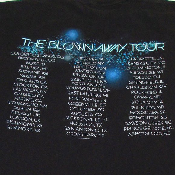 Carrie Underwood The Blown Away Tour 2012 Concert Black T-Mens Shirt Size 2XL - Picture 4 of 4